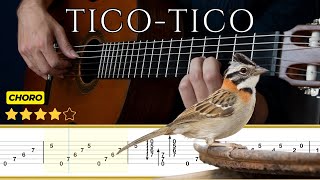 Miniatura del video "TICO TICO no Fubá 🎸 (Choro) Fingerstyle | Guitar TABS Tutorial |"