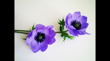 How To Make Anemone Flower From Crepe Paper - Craft Tutorial