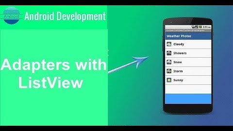 How to Use the Adapters with ListView in android For Beginners YouTube