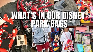 DISNEY PARK BAG ESSENTIALS  FAMILY  WHAT TO PACK FOR DISNEY  KID, TEEN, MOM & DAD