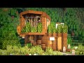 🍀 Minecraft : How to build a Simple Wooden Modern House | Easy Tutorial |