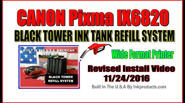 Canon CIS For Pixma IX6820 Wide Format  Printer Install Video