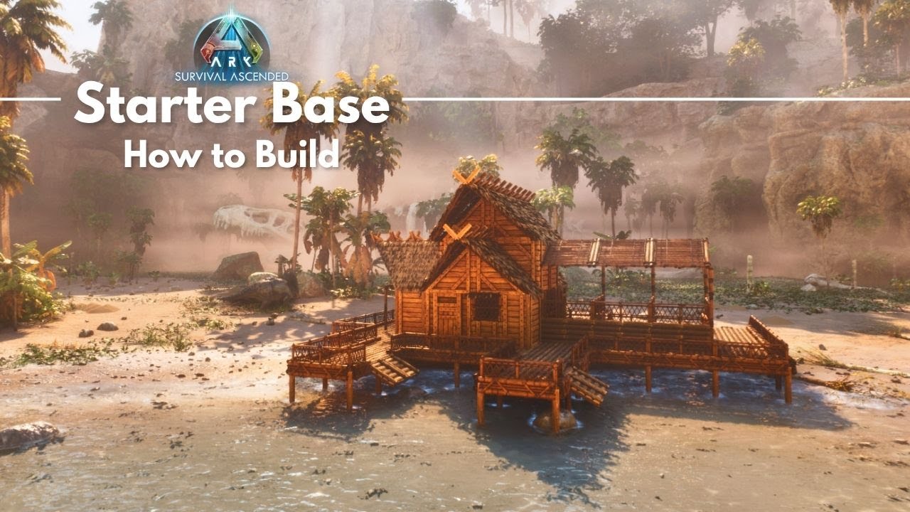 ARK: Survival Ascended Ragnarok | Beach Starter House | PVE Base Build
