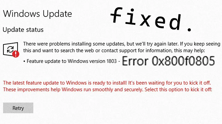 How to Fix Update Error 0x800f0805 on Windows 10/11