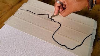 How To Cut Masking Tape Stencil / Abstract Face Painting / Easy & Satisfying Painting Technique