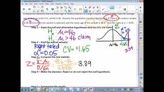 Lesson 8-2A z test for a mean