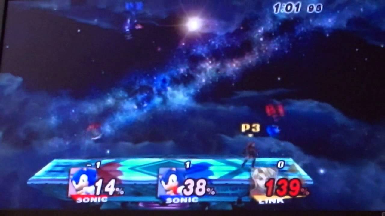 super smash bros brawl sonic vs sonic vs link