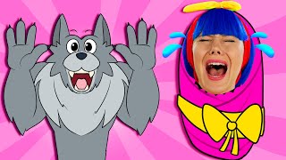 Big Gray Wolf Go Away + Baby Dont Cry | Kids Songs And Nursery Rhymes |  Dominoki