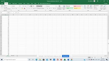 Creating a Frequency Distribution Using Excel