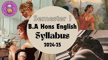 DU B.A Hons English Semester 1 Syllabus (2024-25) - Regular/SOL
