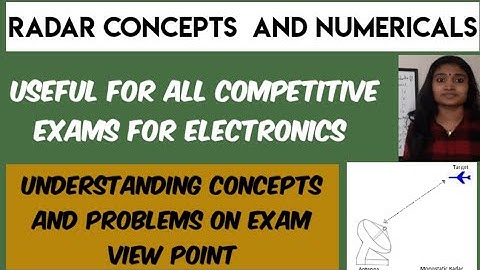 Radar Concepts and Numericals|| ISRO Scientist Electronics||Technical Assistant||Gate 2020||ESE