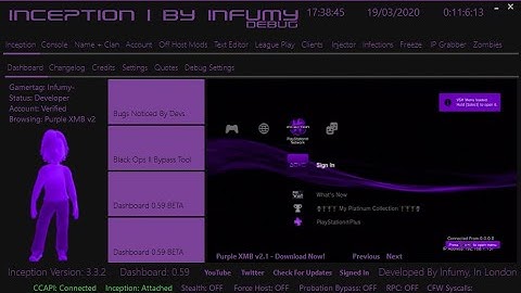 Inception 3.3.2 RTM Tool (Black Ops 2 1.19 & 1.09) [PS3/CFW/HEN] + DOWNLOAD