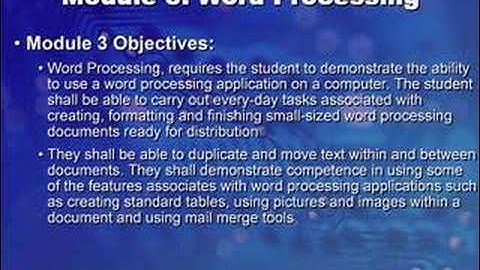 ECDL v4 - Module 3 Summary