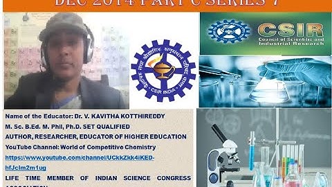 CSIR NET JRF CHEMICAL SCIENCE DEC 2014 PART C SERIES 7