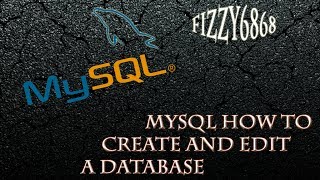 mysql create database and edit database content