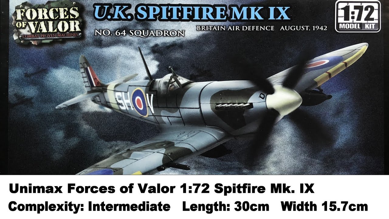 Unimax Forces of Valor 1:72 Spitfire Mk. IX Kit Review - YouTube