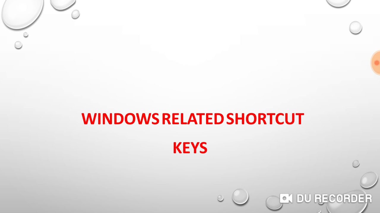 Keyboard shortcut keys - YouTube