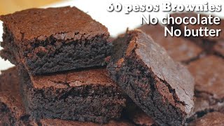 EASY BROWNIES RECIPE/NO BUTTER NO CHOCOLATE 60 PESOS ONLY SWAK SA BUDGET! Version 3.0