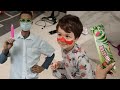 Eylül ve Poyraz Dondurma Yiyince Yüzü Kırmızı Oldu Hasta Oldular Doktor İyileştirdi | fun kids video