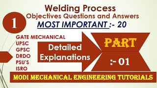 OBJECTIVE QUESTIONS AND ANSWERS ON WELDING || PART- 1 || Welding MCQ | Welding process explained screenshot 1