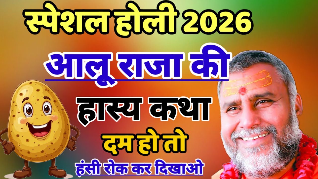 होली स्पेशल 2026 आलू राजा की हास्य कथा दम हो तो हंसी रोक कर दिखाओ#rajnishvyasjimaharaj #love 