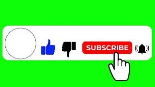 Subscribe and Bell icon into sound animation // Green Screen Subscribe Button Animated