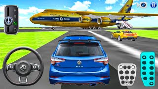 New Blue Volkswagen Polo Car in City Airport - 3d driving class Android games - Car Game #game screenshot 3
