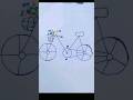 Cute cycle drawing   shorts youtubeshorts trending arts painting drawing rimsha