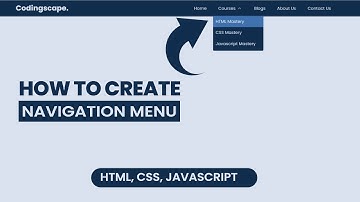 How to Create Navigation Menu Bar using HTML, CSS & Javascript 🔥 | Codingscape Tutorial