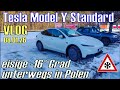 Tesla Winter VLOG unterwegs in Gubin, Polen und Guben, DE bei eisigen Temperaturen -9° bis -16 Grad