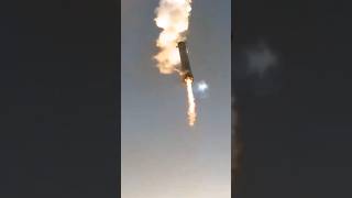Close-Up View of SpaceX's Burning Booster Chopsticks Catch#booster #spacex #Chopsticks catch