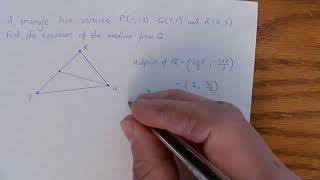 Finding the equation of the median (improved audio)