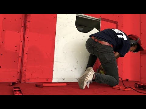 Van build: Cutting a passage from cab to box