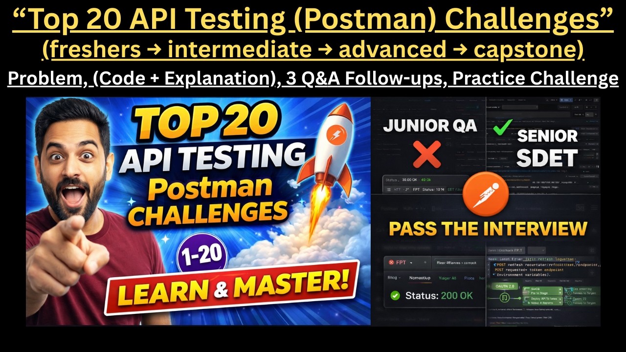 Top API Testing (Postman) challenges with Interview Task, (code ...