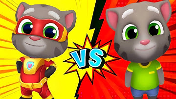 Talking Tom Hero Dash Vs Talking tom Gold Run Who Is The Best Android iOS Gameplay ep:-38