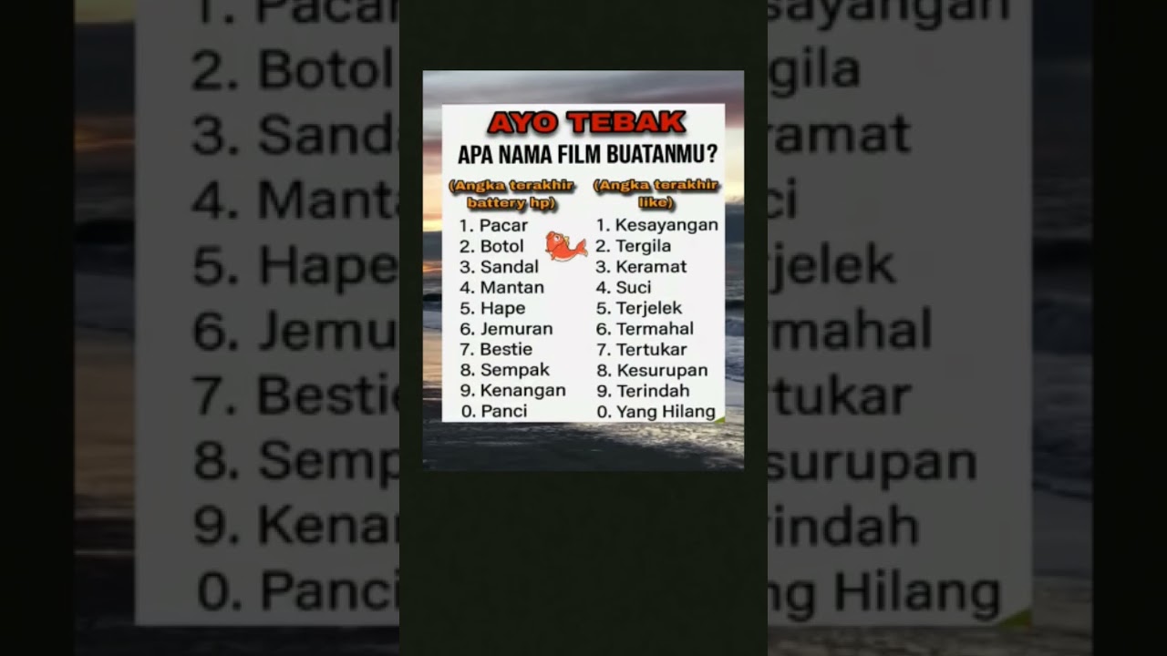 apa nama judul film mu komen