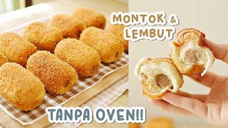 TANPA OVEN!! RENYAH DI LUAR LEMBUT DI DALAM!! Roti Goreng Sosis Favorit Semua!!