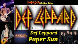 Paper Sun - Def Leppard - Guitar + Bass TABS Lesson