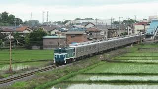 【秩父線内デキ501牽引】東武10000系10000型11006F 南栗工出場回送 春日部～北春日部・西羽生～新郷通過【4K】