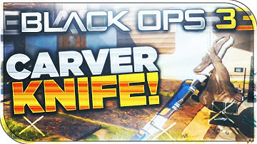 NEW BO3 "CARVER GAMEPLAY"! BLACK OPS 3 "CARVER KNIFE" RARE WEAPON SHOWCASE! (BO3 New Carver DLC)