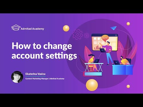 How to change account settings on Admitad