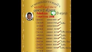 หวยแม่นแม่น ประจำวันที่ 1/11/2558