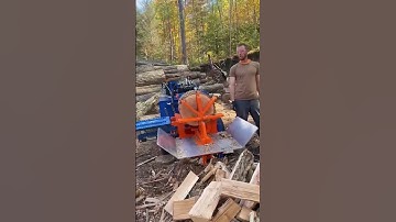 Firewood Splitting Machine #shorts #woodcutting #wood #splitter #woodwork