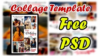 🎉 Free New Design Collage Frame PSD 🎉 - No Password Required screenshot 3