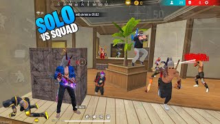 TWO Squad Rush on Me 🥶 Can I Handle it Solo vs Squad Free Fire Gameplay with Agressive Rush 😤