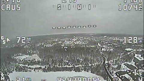 FPV OSD - sonicmodell binary -- flying during snowfall