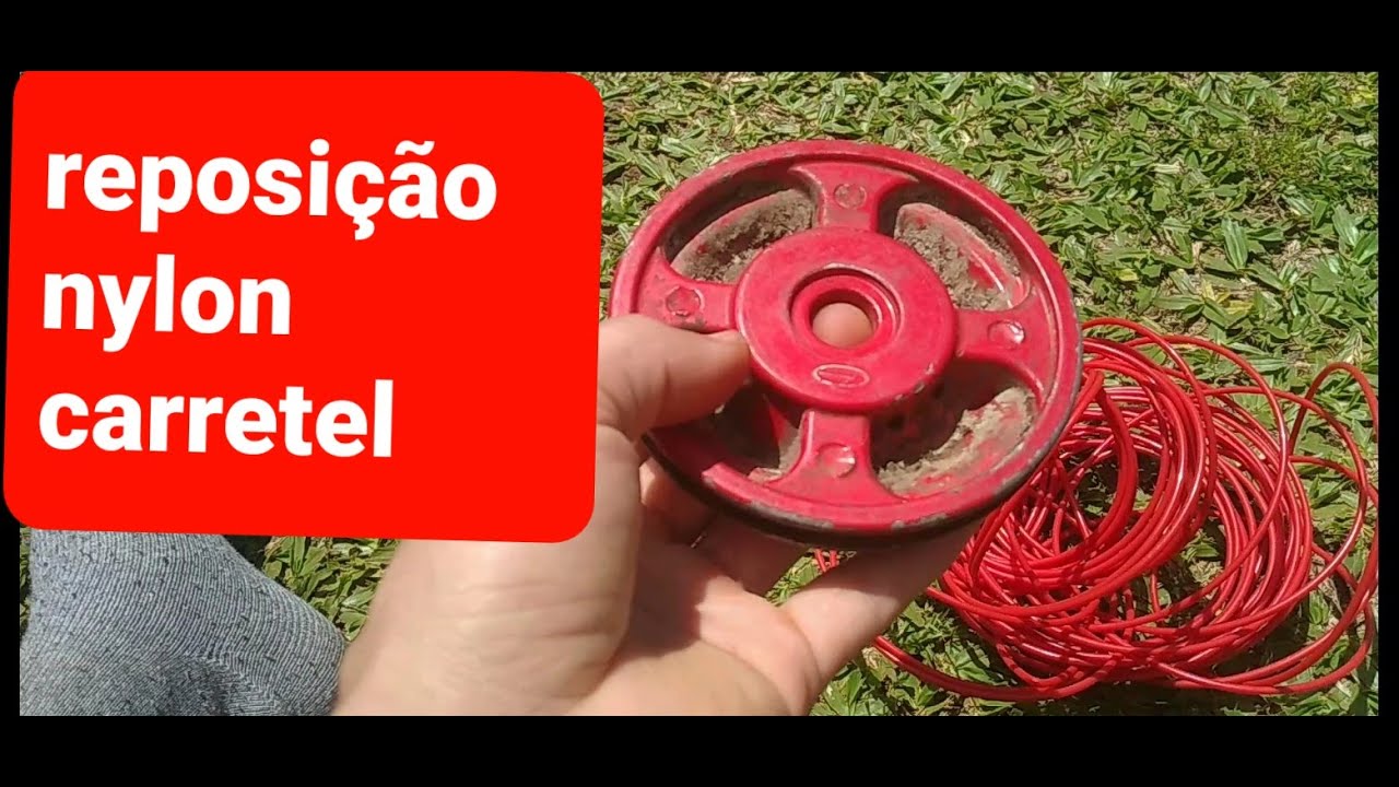 Reposição de nylon prós e contra carretel metálico