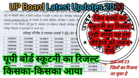 up board scrutiny result date 2023 || up board result 2023 || up board latest updates