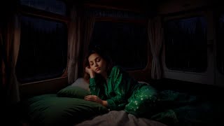 Rain sounds for sleepingSleeping in a Cozy car cabin during Heavy Rain