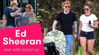 Ed Sheeran and wife Cherry walk daughter Lyra in Victoria
